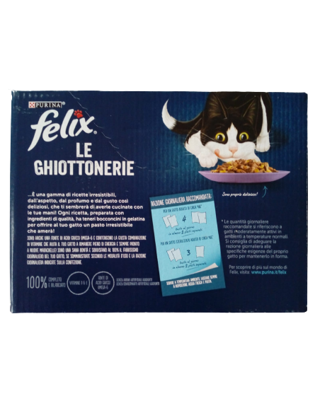 Felix Multipack le Ghiottonerie Le preferite in Gel. 12x 85gr. Cibo Umido Per Gatti