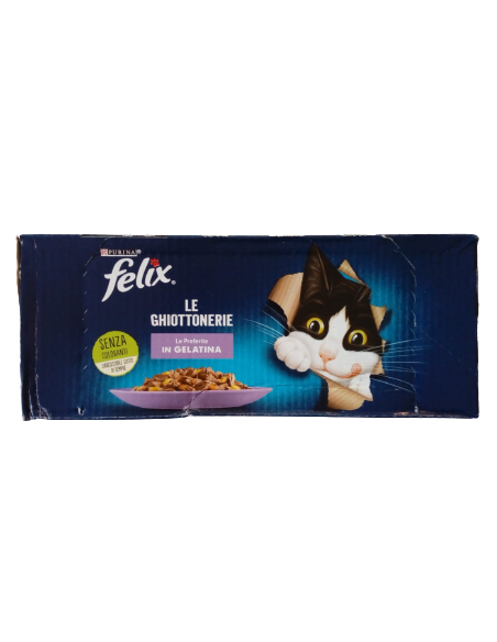 Felix Multipack le Ghiottonerie Le preferite in Gel. 12x 85gr. Cibo Umido Per Gatti