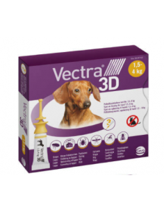 Vectra Dog 3D 1,5-4 Kg 3 pipette. Antiparassitario per cani