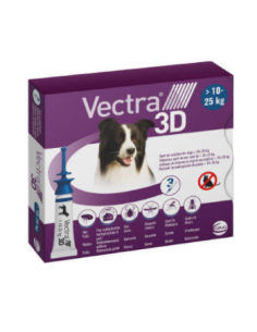 Vectra Dog 3D 10-25 Kg 3 pipette. Antiparassitario per cani