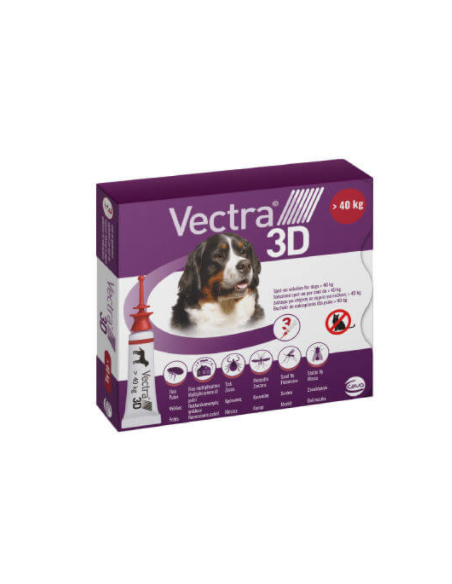 Vectra Dog 3D oltre 40 Kg 3 pipette. Antiparassitario per cani