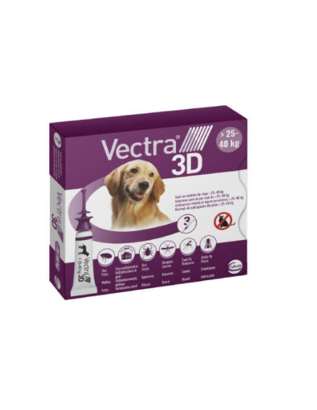 Vectra Dog 3D 25-40 Kg 3 pipette. Antiparassitari per cani