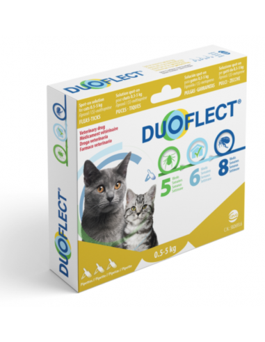 Duoflect   Cat 0,5-5 Kg 3 pipette. Antiparassitario Per Gatti