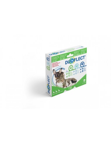 Duoflect Dog 2-10 Kg /gatto  +5 kg 3 pipette. Antiparassitario cane e gatti