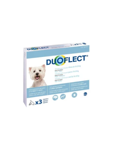 Duoflect Dog 10-20 Kg 3 pipette. Antiparassitario Cani