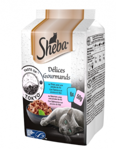 Sheba Delice Gourmands Tokyo 6X50 gr.Cibo umido per gatti