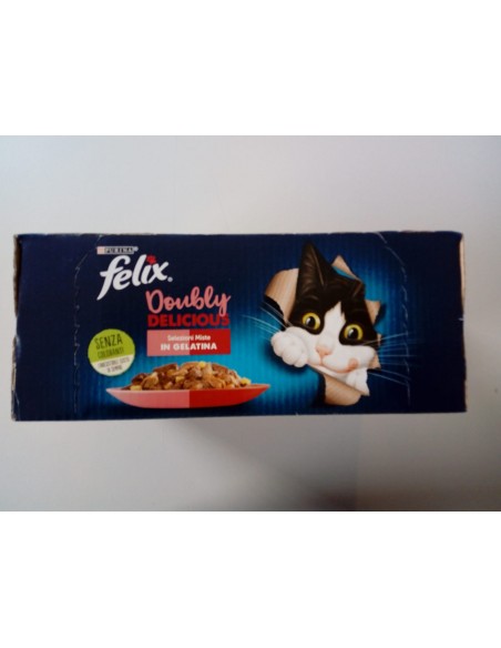 Felix Multipack le Doubly Delicious selezioni miste in gel.12x 85gr.Cibo Umido Per Gatti