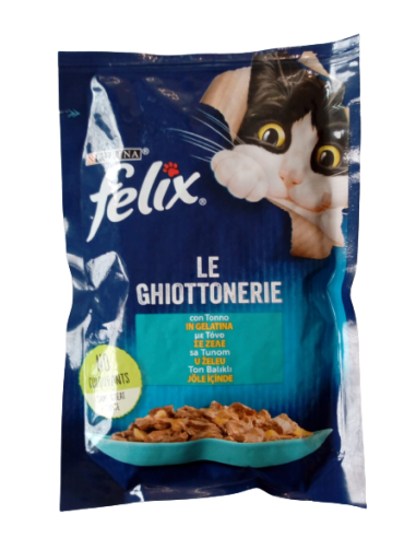 Felix Busta le Ghiottonerie con Tonno in gelatina gr85. Cibo Umido gatti