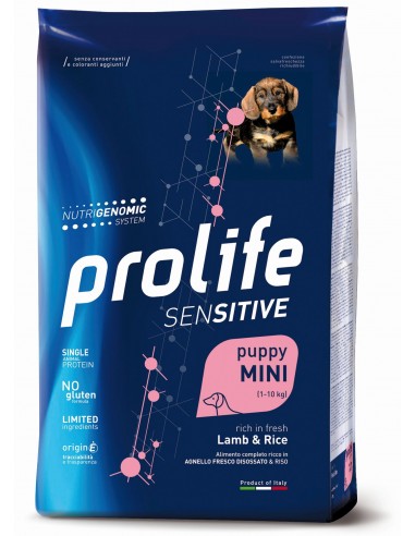 Prolife  Sensitive  Puppy mini Agnello E Riso KG.2. Mangimi Per Cuccioli