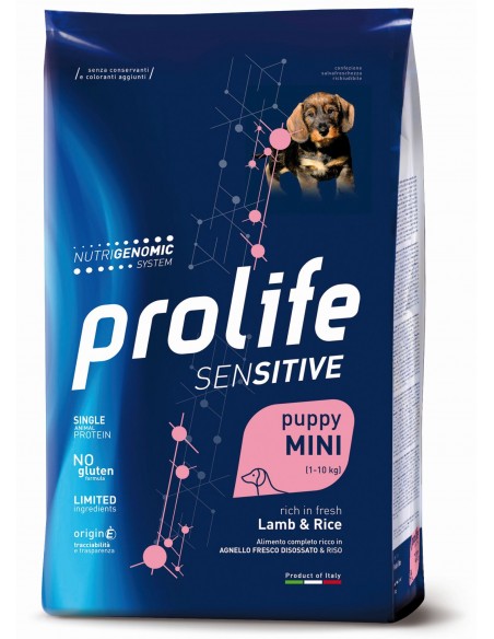 Prolife  Sensitive  Puppy mini Agnello E Riso KG.2. Mangimi Per Cani