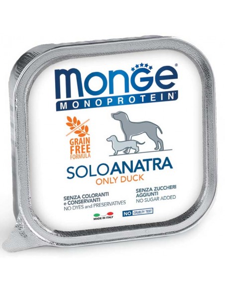 Monge Monoproteico Solo Anatra gr 150. Cibo Umido Per Cani