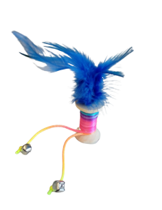 Giochi Rullo Colorato Con campanelli e piuma . Giochi Per Gatti