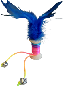 Giochi Rullo Colorato Con campanelli e piuma . Giochi Per Gatti 2