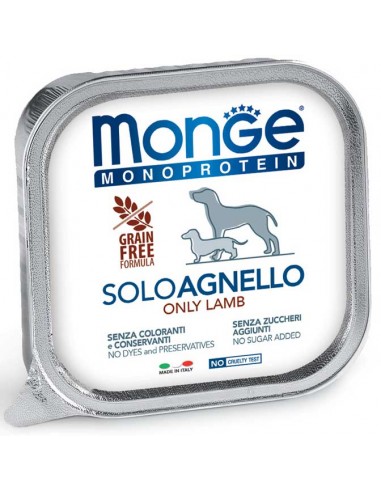 Monge Monoproteico Solo Agnello gr 150. Mangime Umido Per Cani