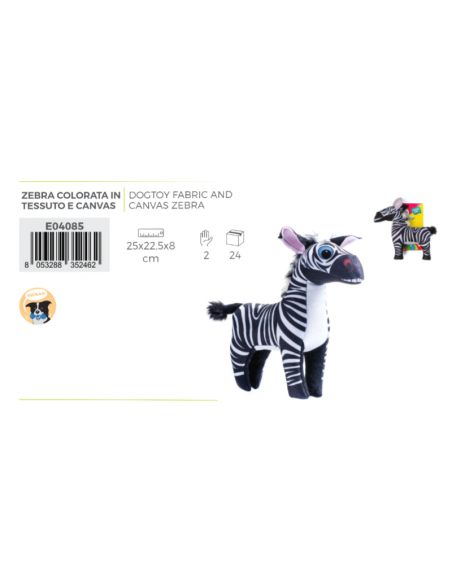 Zebra Colorata Tessuto. Giochi per Cani