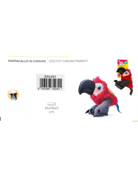 Pappagallo In tessuto. Giochi Per cani