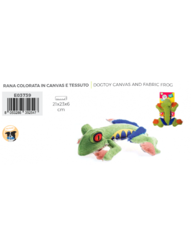 Rana Colorata Tessuto. Giochi Per Cani