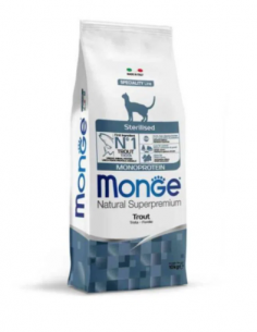 Monge Sterilizzato Trota kg 10. Cibo Secco Per Gatti