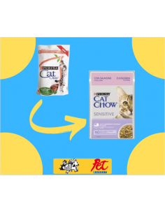 Purina Cat Chow Busta Sensitive Salmone e Zucchine gr 85 . Cibo Umido Per gatti 2