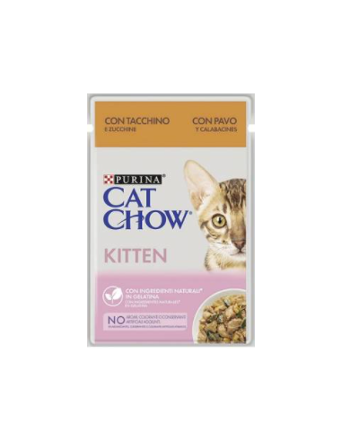 Purina Cat Chow Busta Kitten Tacchino gr 85. Cibo Umido Per Gatti