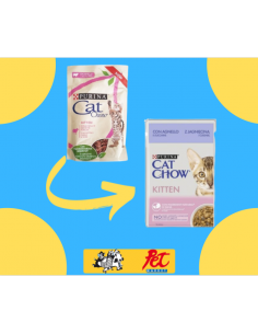 Purina Cat Chow Busta Kitten Agnello e Zucchine in salsa gr 85. Cibo Umido Per gattini. 2