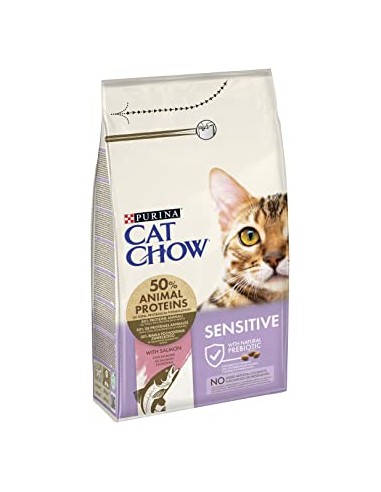 Purina Cat Chow Adult Sensitive Salmone kg 1,5. Mangime Per Gatti