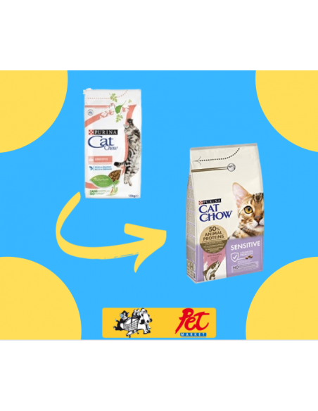Purina Cat Chow Adult Sensitive Salmone kg 1,5. Mangime Per Gatti