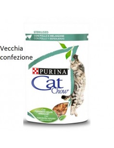 Purina CatChow Busta Sterilised Pollo e Melanzane gr85. Cibo Umido Gatti 2