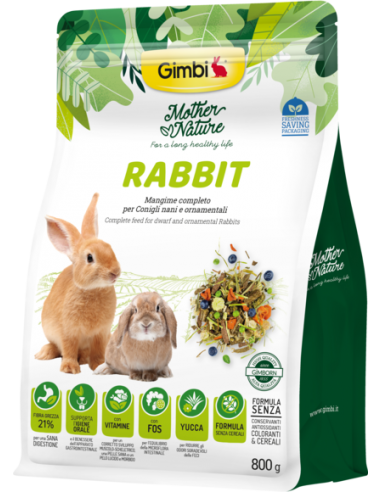 Gimbi Mother Nature Rabbit gr 800. Mangime Per Roditori