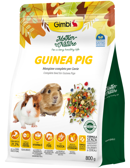 Gimbi Mother Nature Guinea Pig gr 800. Mangimi Per Roditori