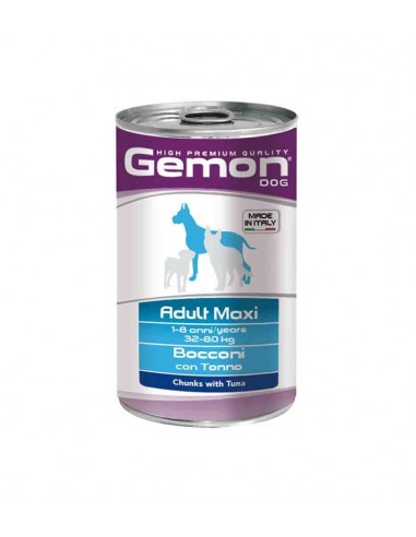Gemon Cane Adult Cane Maxi Bocconi Con Tonno Kg 1,250 . Cibo Umido Per Cani