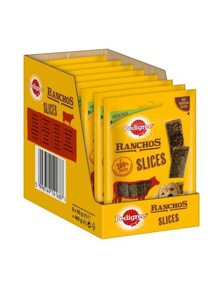 Pedigree Ranchos Slices manzo gr.60.Snack Per cani