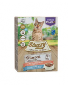 Stuzzy Cat Plus +  Pesce Multipack Sterilized Buste 12x85 gr .Cibo Umido Per Gatti