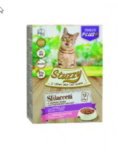 Stuzzy Cat Plus +  Multipack Prosciutto Vitello Sterilizzato Bust 12 x85 gr . Cibo Per Gatti