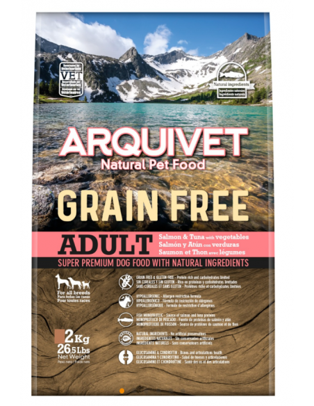 Arquivet Dog Grain Free Salmone kg 2. Cibo secco per cani