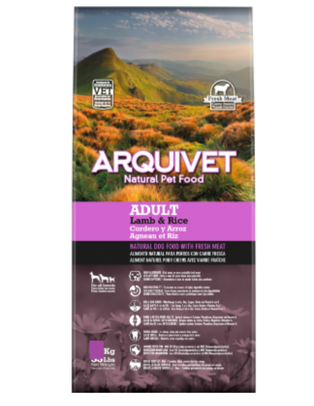 Arquivet Dog Adult Agnello e Riso kg 3. Cibo Secco Per Cani