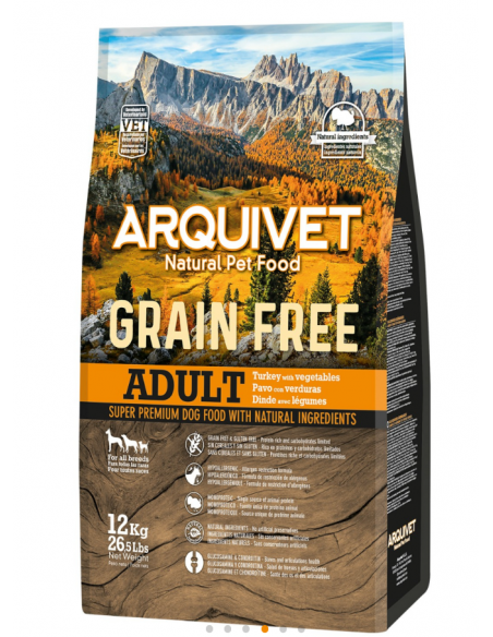 Arquivet Dog Grain Free Tacchino kg 12. Cibo Secco Per Cani