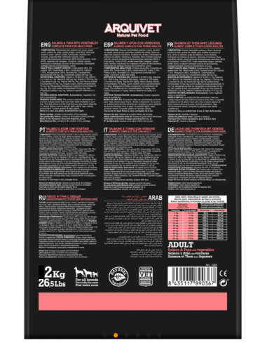 Arquivet Dog Grain Free Salmone kg 12. Cibo secco per cani