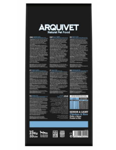 Arquivet Dog Senior Light kg 15. Cibo Secco Per Cani