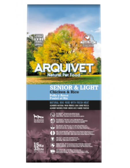 Arquivet Dog Senior Light kg 15. Cibo Secco Per Cani