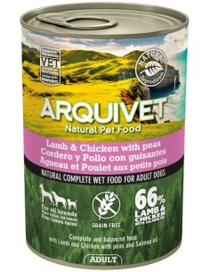 Arquivet umido cane adult agnello e pollo gr 400 Cibo umido per cani