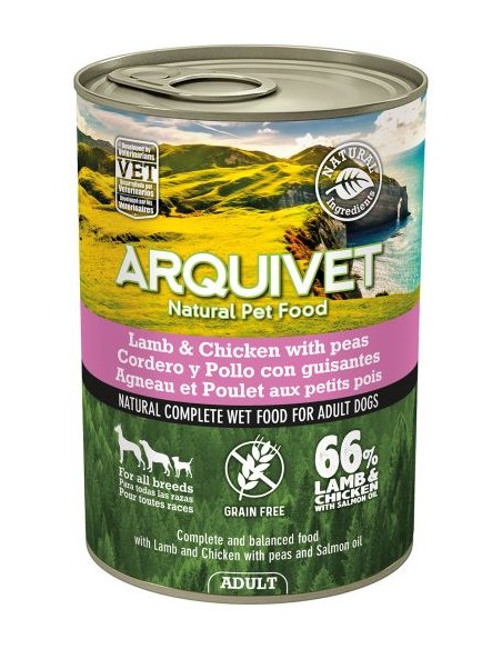 Arquivet umido cane adult agnello e pollo gr 400 Cibo umido per cani