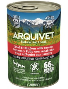 Arquivet Cane Adult Vitello e Pollo Gr 400. Cibo Umido Per cani