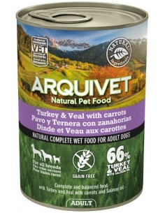 Arquivet Umido Cane Adult Tacchino  E Vitello gr 400 . Cibo Umido Per Cani
