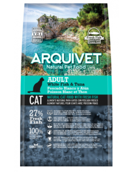 Arquivet Cat Adult Pesce Baianco e Tonno gr 350. Mangime Secco Per Gatti