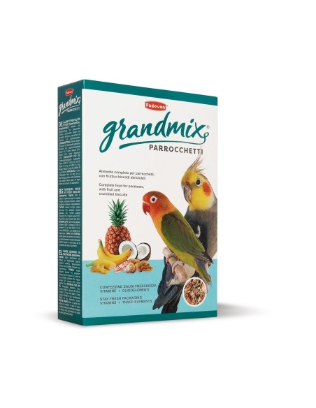 Grandmix Parrocchetti gr 400. Mangime Per Uccelli. Padovan