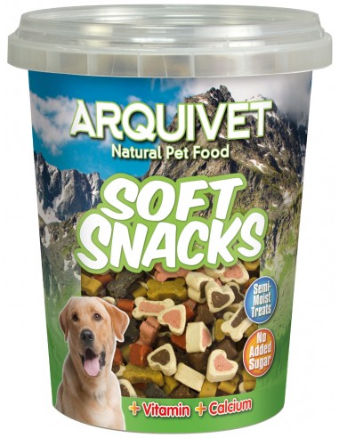 Arquivet Soft Snacks Mix di ossa e cuori gr 800. Snack Per Cani