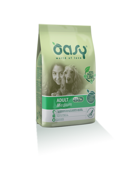 Oasy Dry Dog Adult Medium kg 12. Mangime Per cani