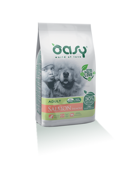 Oasy Dry Dog One Adult Salmone kg 12. Mangime Per Cani