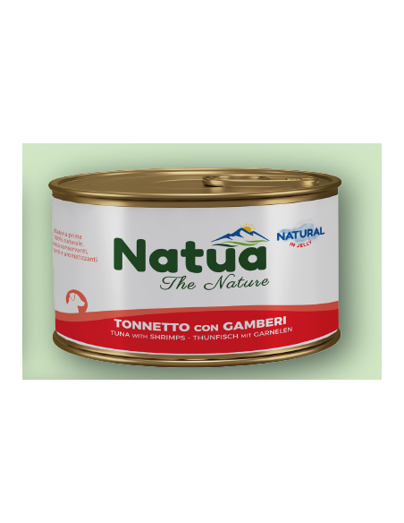 Natua Jelly Dog Tonnetto e Gamberi gr.150. Cibo Umido Per Cani